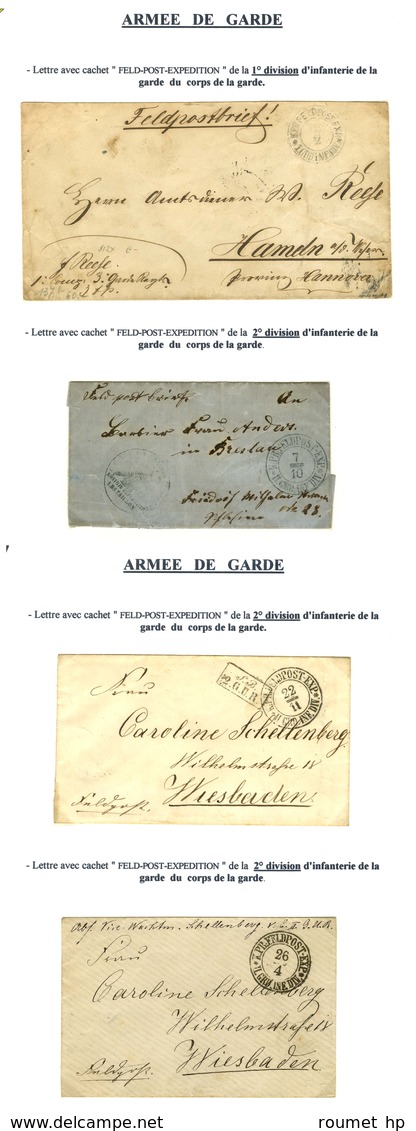 Lot De 17 Lettres Avec Càd FELDPOST De L'Armée De La Garde. - TB. - Guerra Del 1870