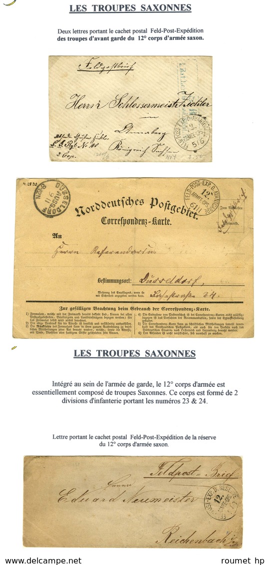 Lot De 10 Lettres Avec Càd FELDPOST Des Troupes Saxonnes. - TB. - Krieg 1870