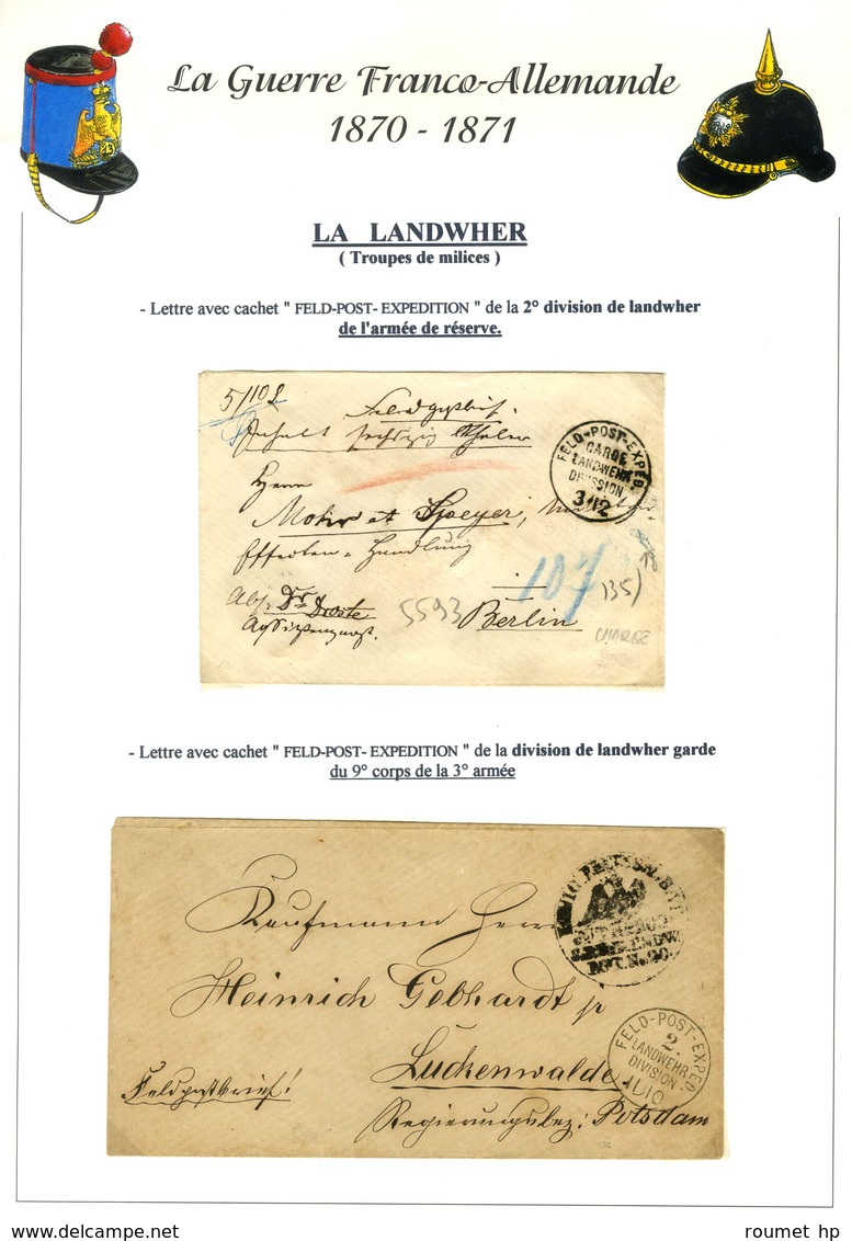 Lot De 6 Lettres Avec Càd FELDPOST De La Division Hessoise, De La Landwehr Et De L'Armée De Réserve. - TB. - Guerra Del 1870
