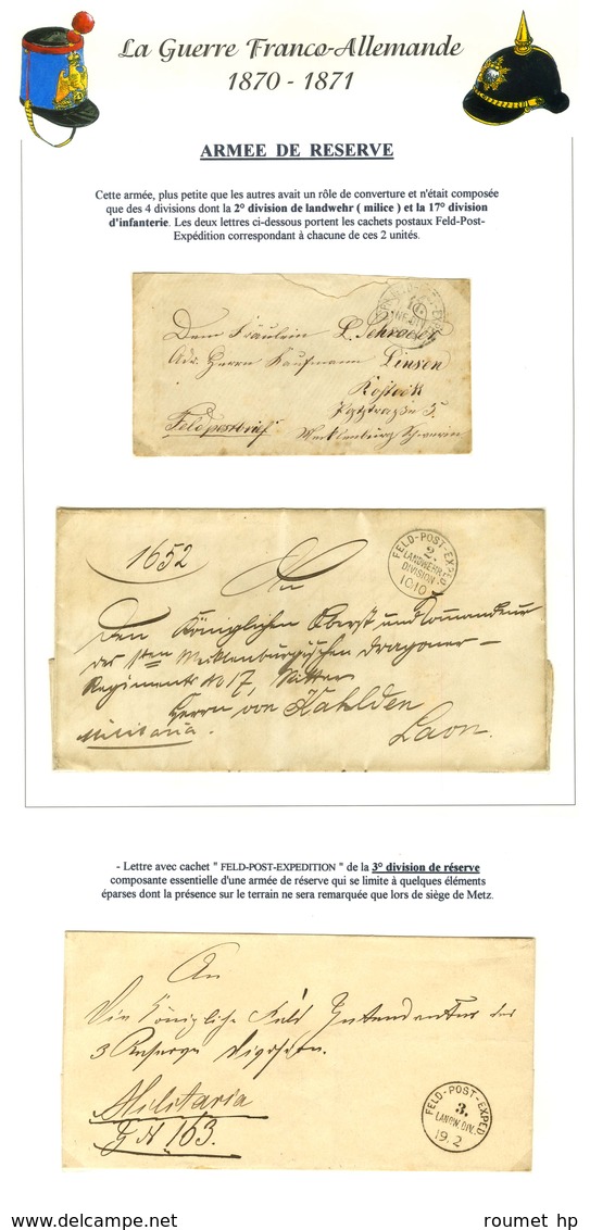 Lot De 6 Lettres Avec Càd FELDPOST De La Division Hessoise, De La Landwehr Et De L'Armée De Réserve. - TB. - War 1870