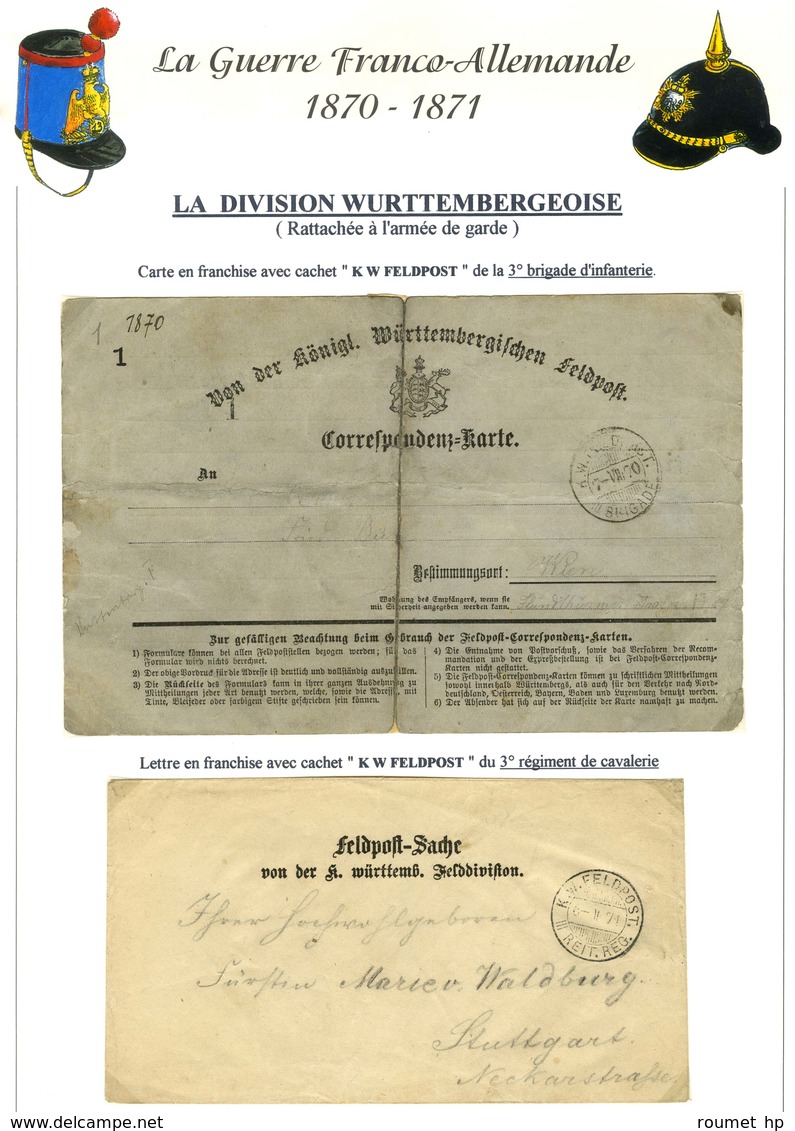 Lot De 11 Lettres Avec Càd FELDPOST De La Division Wurtembourgeoise Et De L'Armée D'occupation. - TB. - War 1870