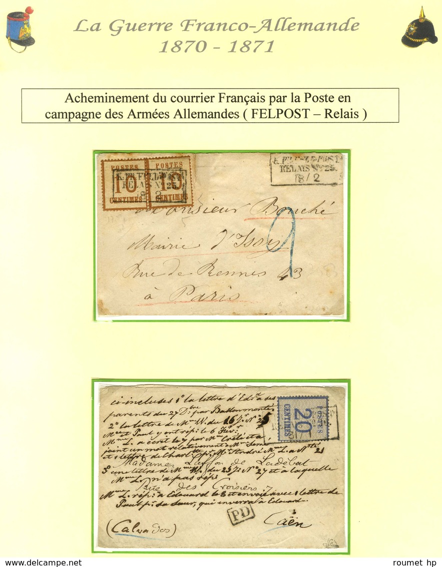 Lot De 5 Lettres Avec Cachet FEDPOST-RELAIS. - TB. - War 1870