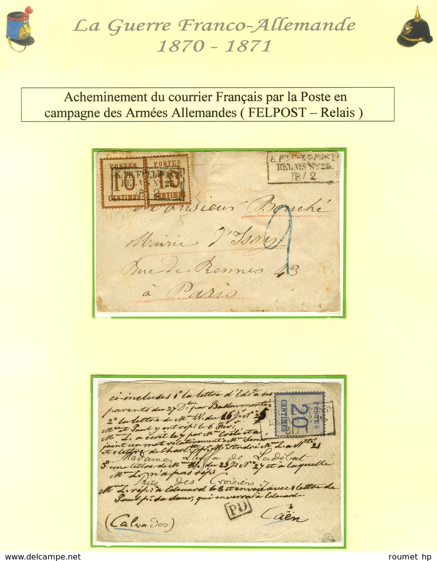 Lot De 5 Lettres Avec Cachet FEDPOST-RELAIS. - TB. - Krieg 1870