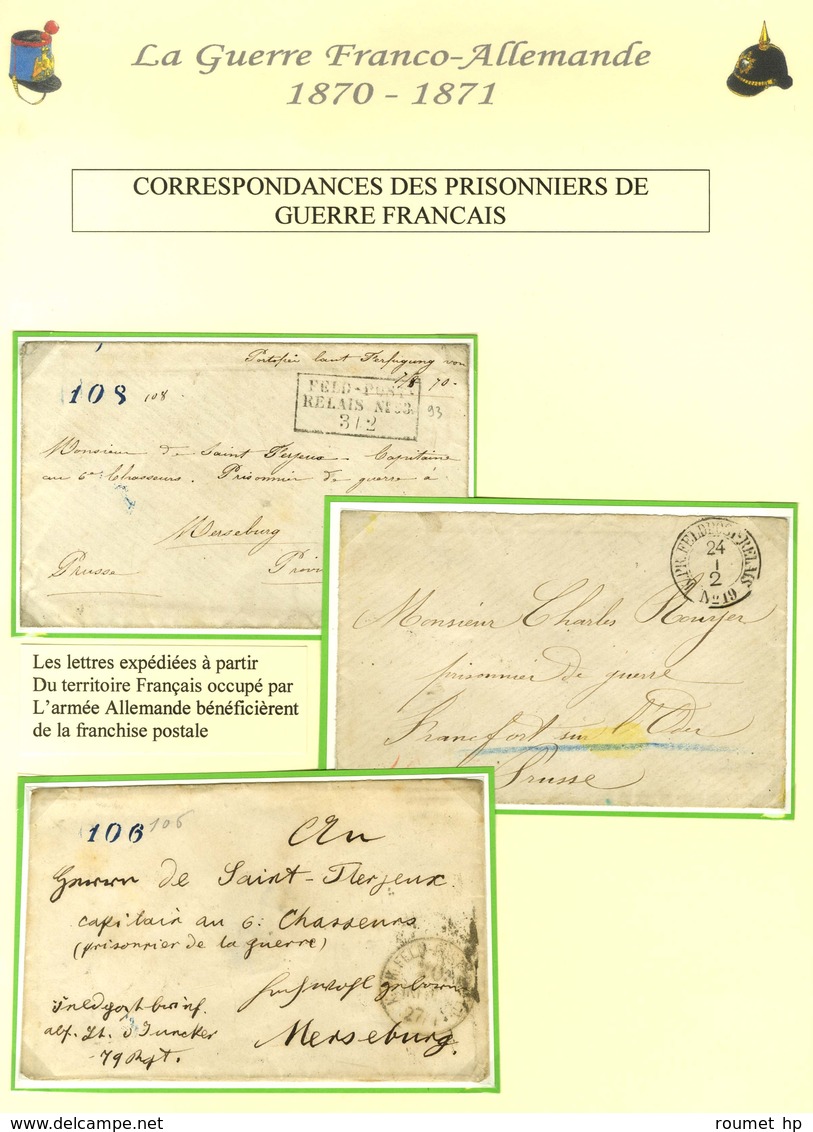 Lot De 5 Lettres Avec Cachet FEDPOST-RELAIS. - TB. - Krieg 1870