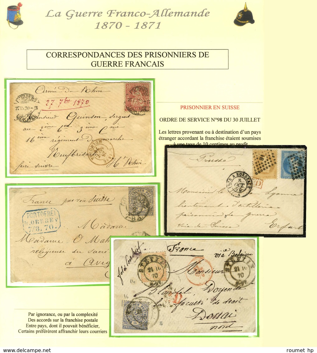 Lot De 23 Lettres Adressées Ou En Provenance De Prisonniers De Guerre. Bel Ensemble. - Guerra Del 1870