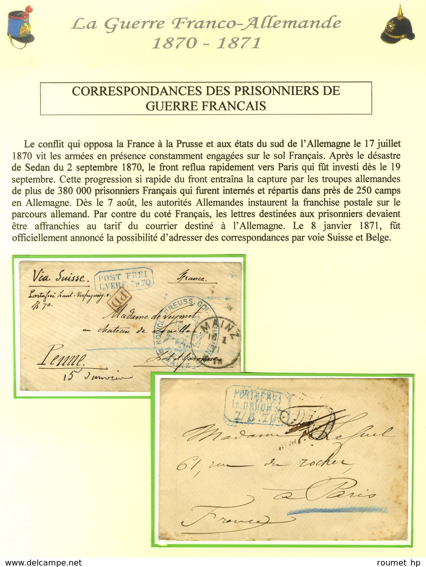 Lot De 23 Lettres Adressées Ou En Provenance De Prisonniers De Guerre. Bel Ensemble. - Guerra Del 1870