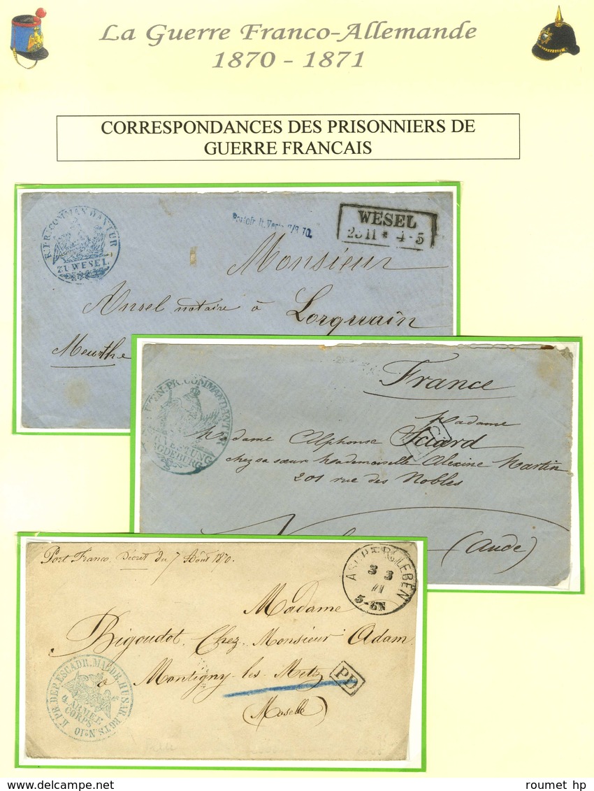 Lot de 23 lettres adressées ou en provenance de prisonniers de guerre. Bel ensemble.