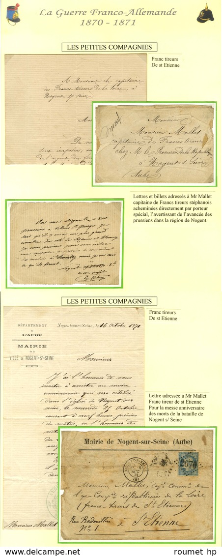 Lot de 30 lettres + 7 documents militaires. Bel ensemble. - TB.