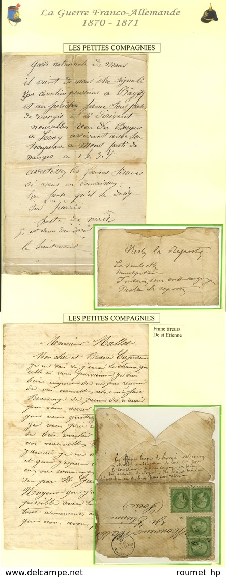 Lot de 30 lettres + 7 documents militaires. Bel ensemble. - TB.