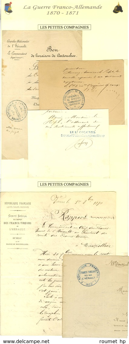 Lot de 30 lettres + 7 documents militaires. Bel ensemble. - TB.