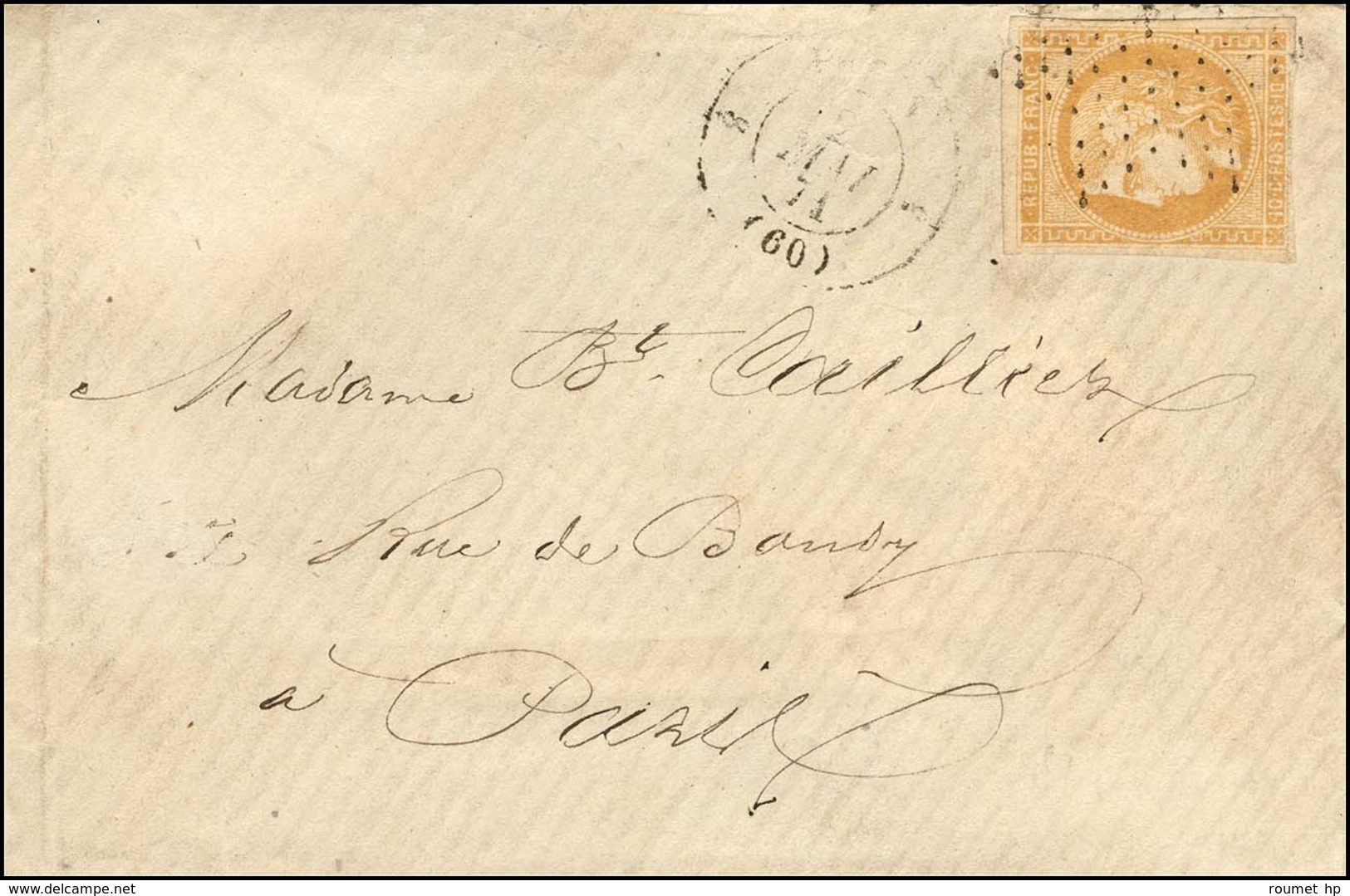 Etoile / N° 43 Càd De Rayon 4 PARIS 4 (60) 2 MAI 71 Sur Lettre Pour Paris. Rare Avec Emission De Bordeaux. - TB / SUP. - - Guerra De 1870