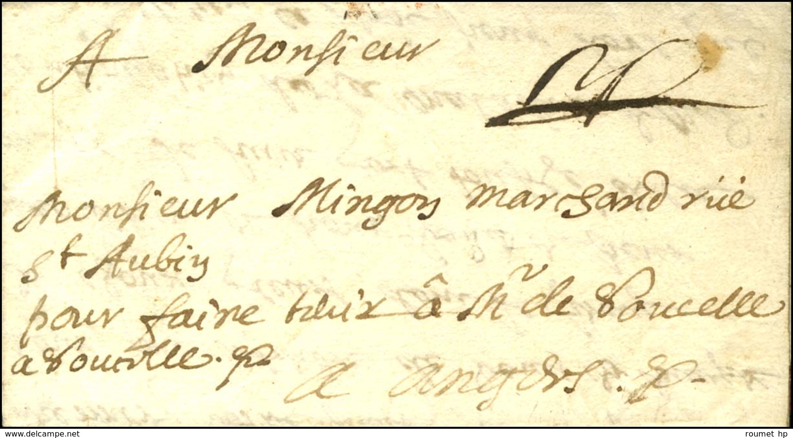 Lettre Avec Texte Daté De Paris Le 16 Février 1661 Pour Angers, Au Recto Mention Manuscrite PP (L N° 30). - TB / SUP. -  - ....-1700: Precursores