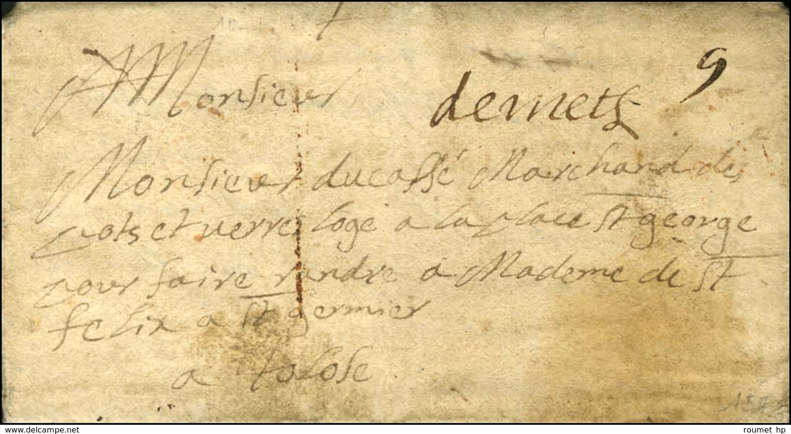 '' De Metz '' (L N° 1) Sur Lettre Avec Texte Daté De Sarreguemines Le 10 Novembre 1681. Première Marque Postale Connue D - ....-1700: Vorläufer