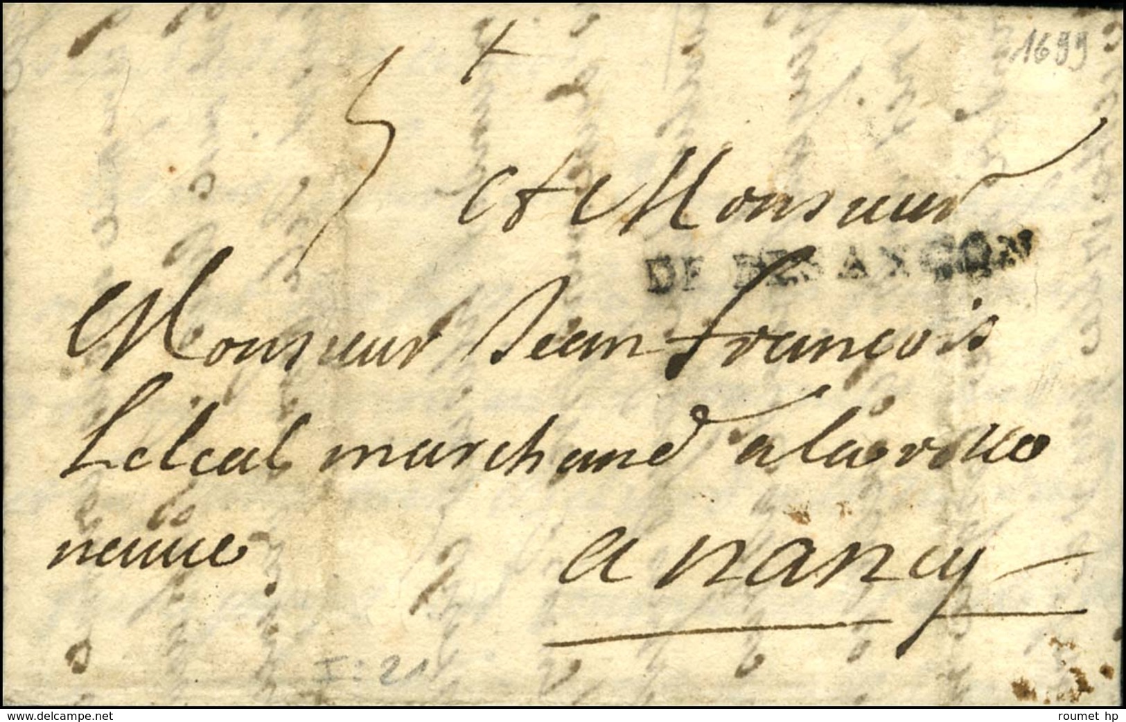 DE BESANÇON (L N° 2) Sur Lettre Avec Texte Daté 1699. - TB. - R. - ....-1700: Precursores