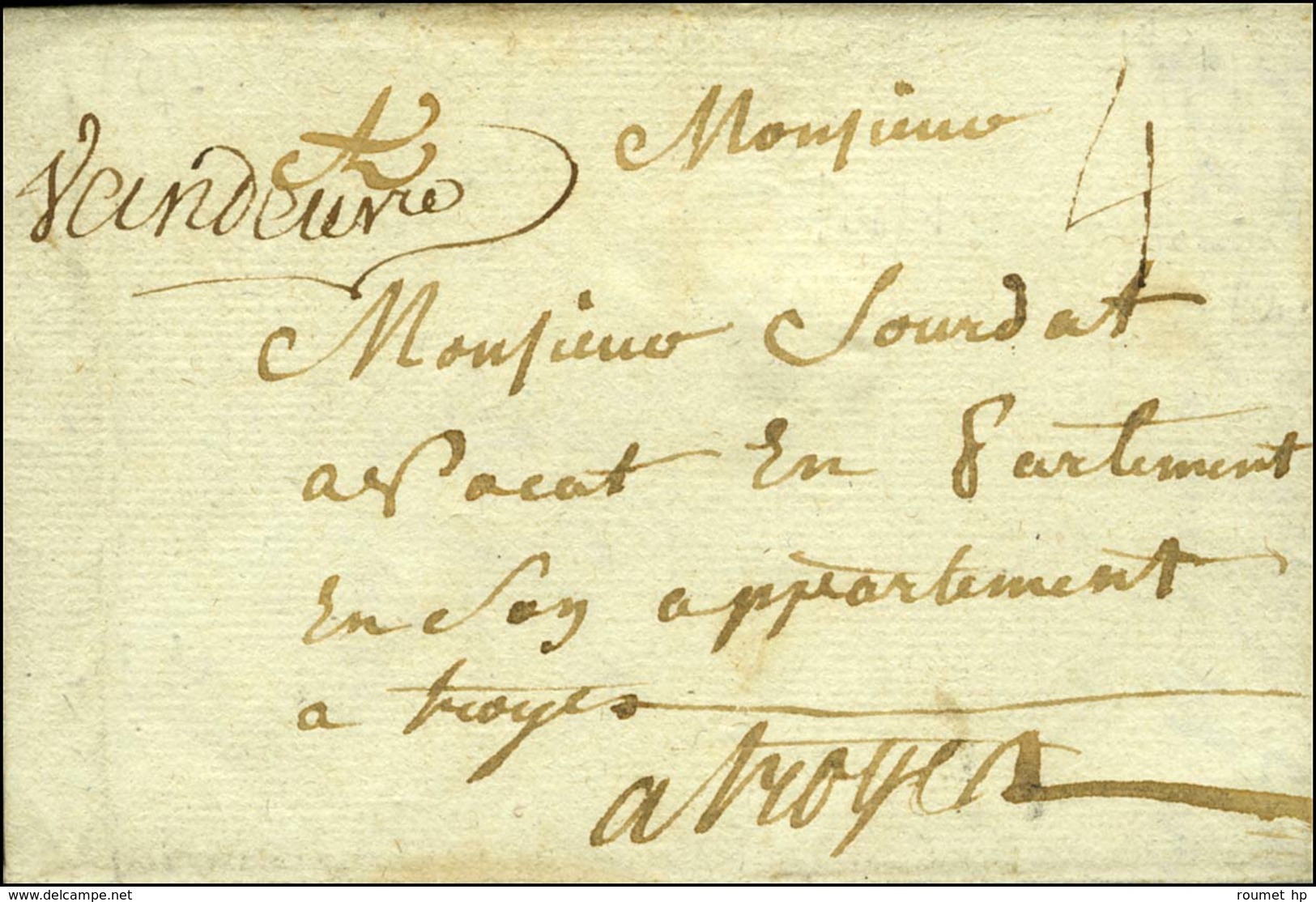 '' Vandoeuvre '' (L N°1) Sur Lettre Avec Texte Daté. 1781. - TB / SUP. - 1701-1800: Precursors XVIII