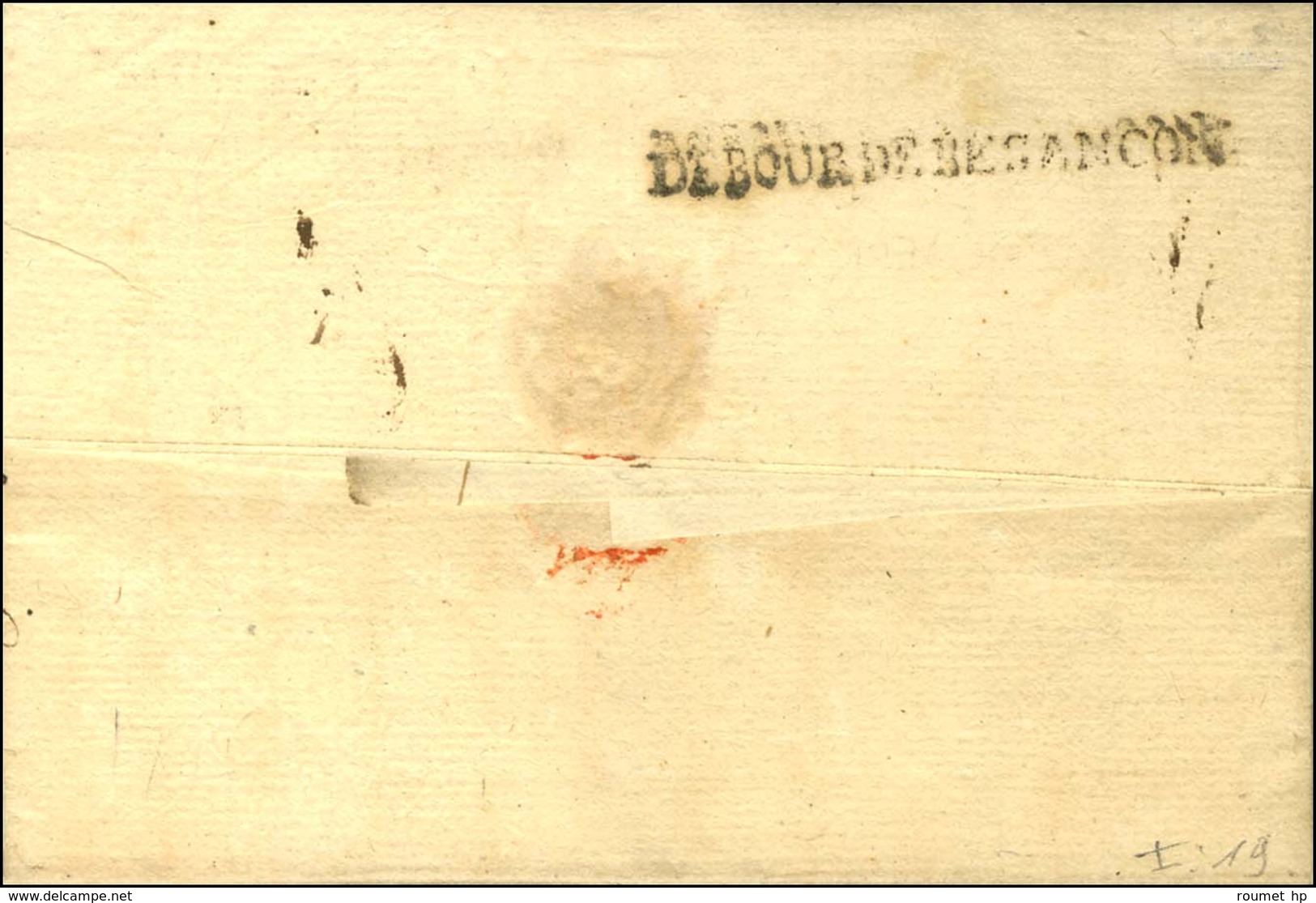 DEBOUR DE BESANÇON (L N° 18, 49 Mm) Sur Lettre Avec Texte Daté 1775 (1ère Date Vue). - TB. - 1701-1800: Precursors XVIII