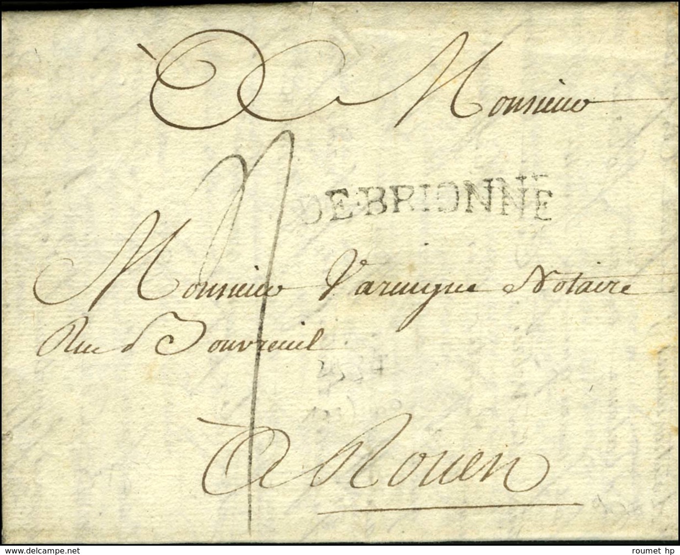 DE.BRIONNE (L N° 3) Sur Lettre Avec Texte Daté 1772. - TB / SUP. - 1701-1800: Vorläufer XVIII