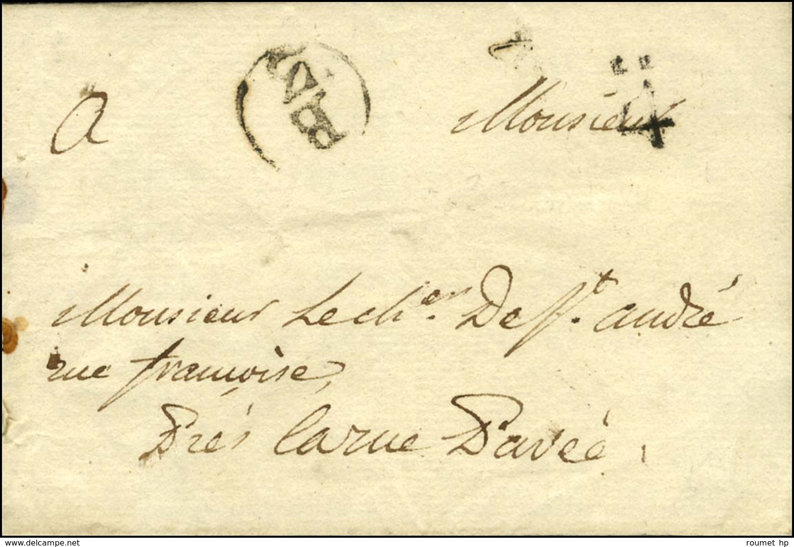 Lettre En Port Payé B / 3 + Quantième. 1784. - TB. - 1701-1800: Precursores XVIII