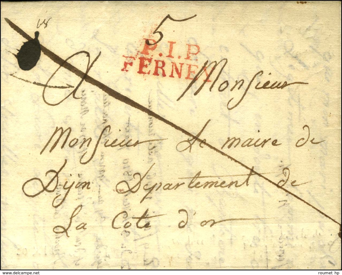 P. 1. P. / FERNEY Rouge 1822. - SUP. - 1801-1848: Precursors XIX