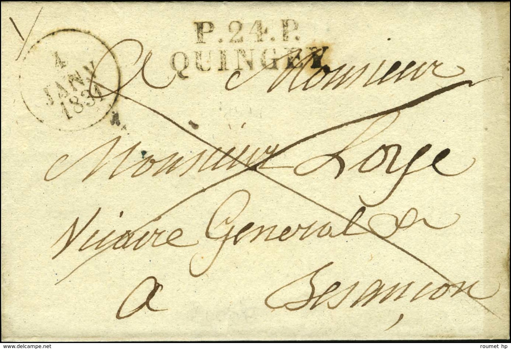 P.24.P. / QUINGEY, Dateur A. 1831. - TB / SUP. - 1801-1848: Precursors XIX