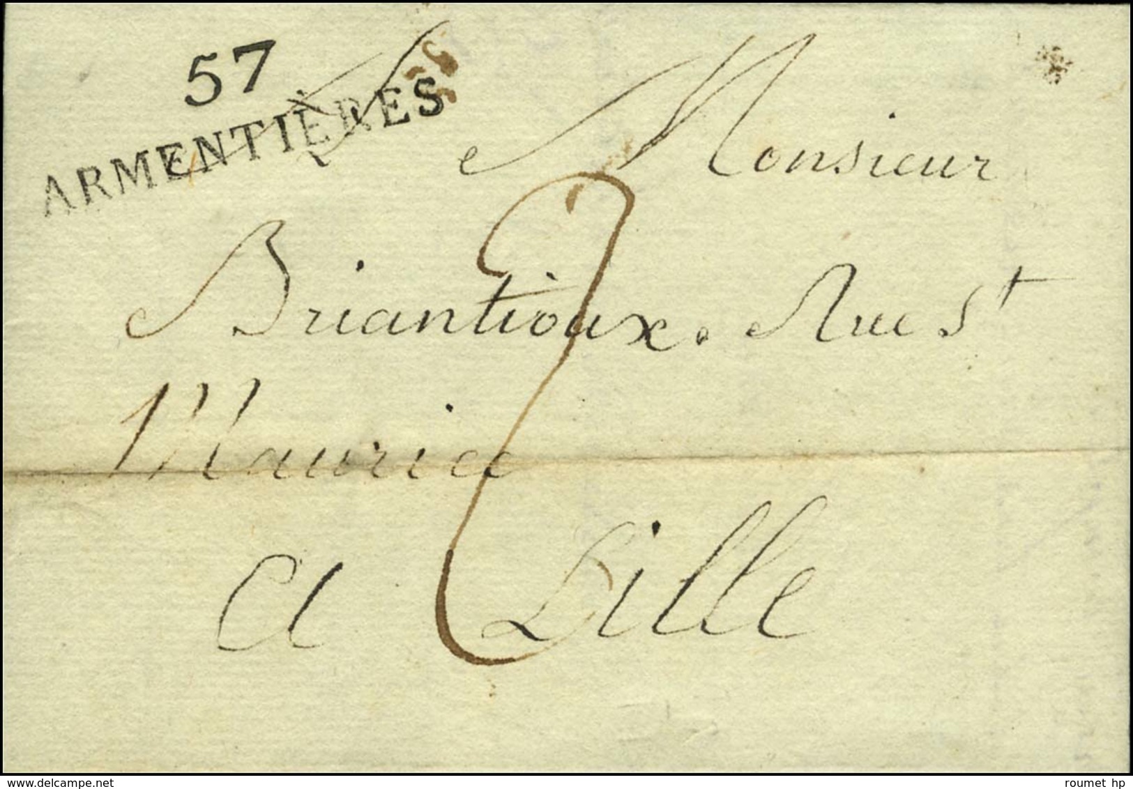 57 / ARMENTIERES (37 X 10). An 14. - SUP. - 1801-1848: Precursors XIX