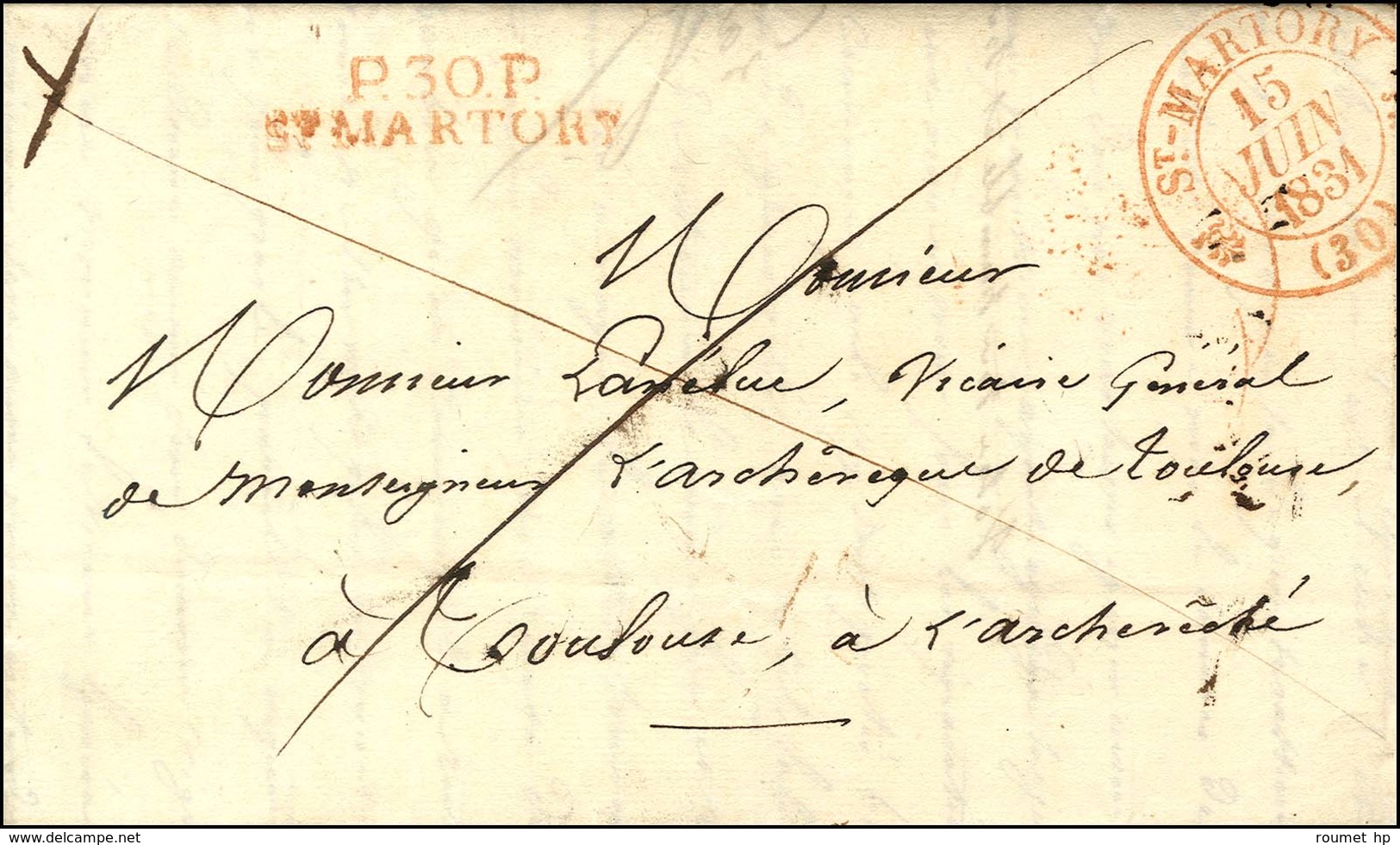 P.30.P. / ST MARTORY (R) T 12 ST - MARTORY (30). 1831. - TB / SUP. - R. - 1801-1848: Precursors XIX