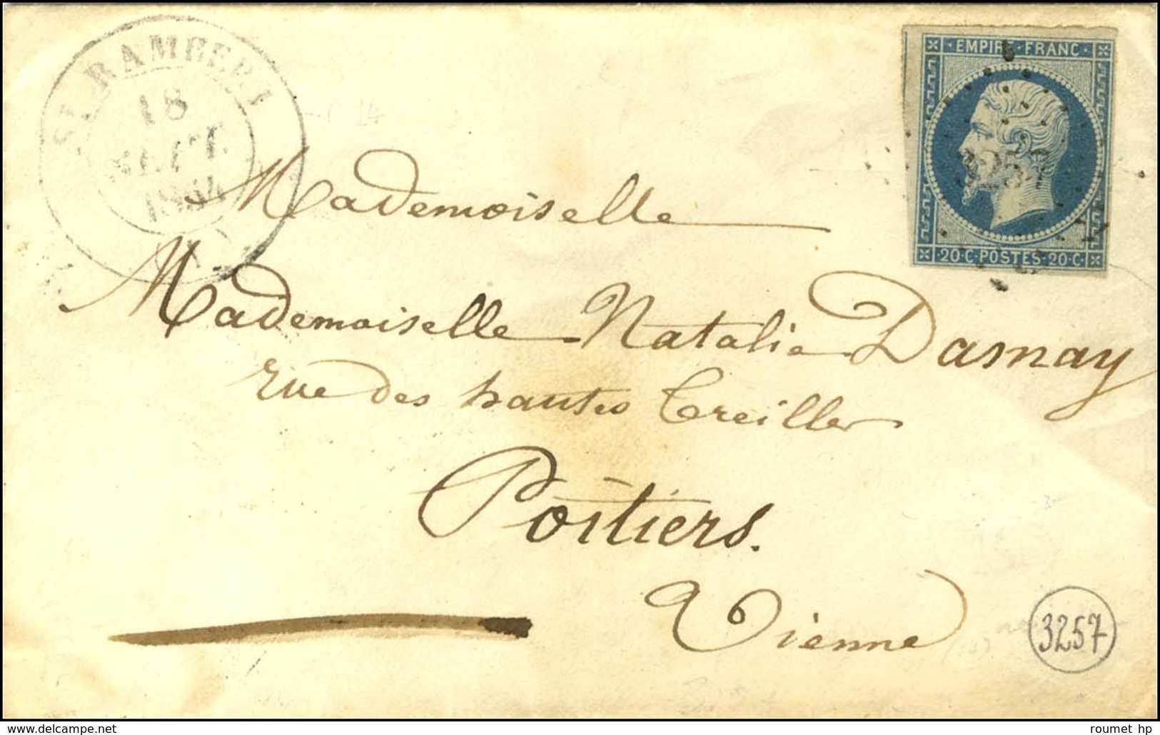 PC 3257 / N° 14 Càd T 14 St RAMBERT (1). 1854. - TB. - Other & Unclassified