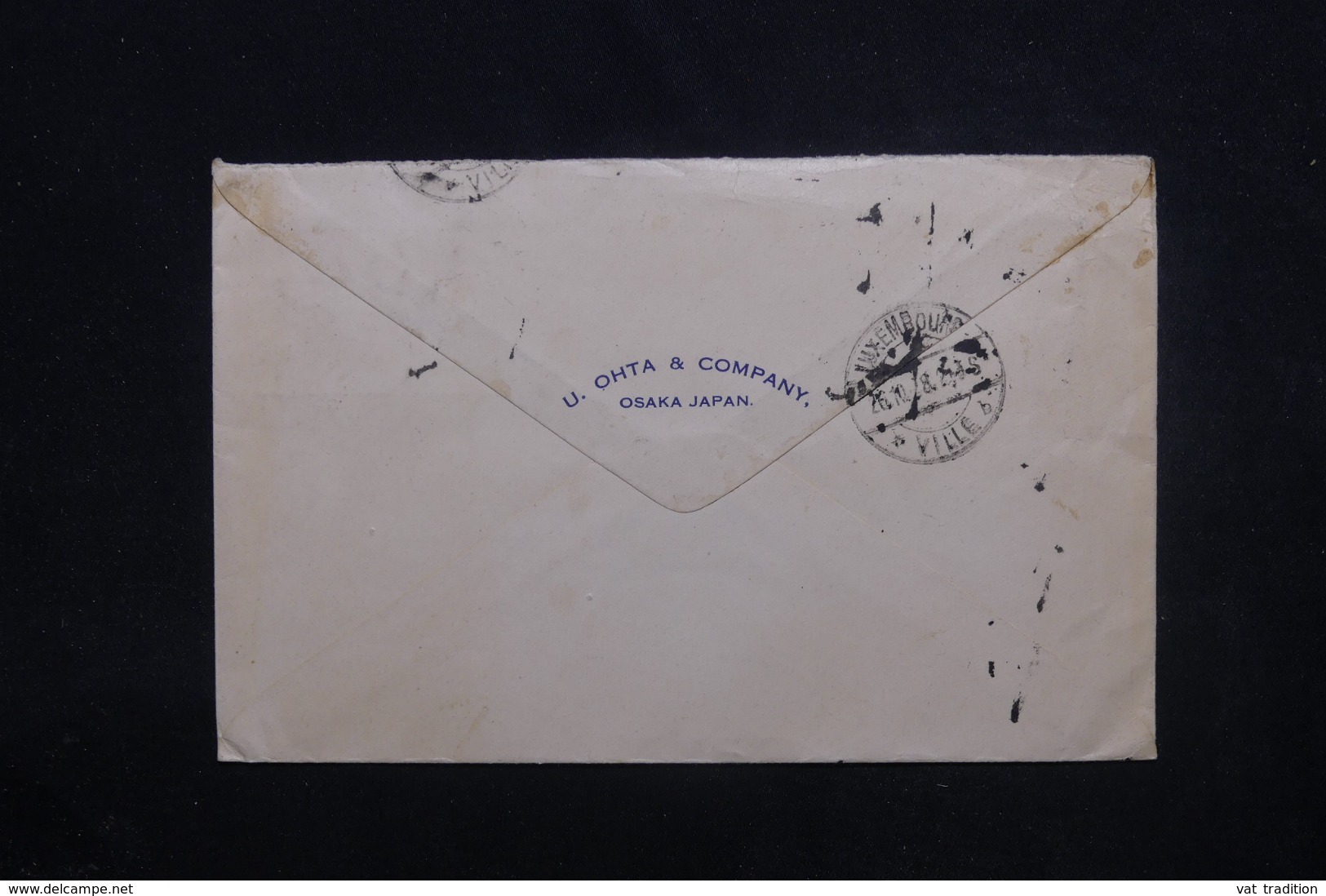 JAPON - Enveloppe Commerciale De Osaka Pour Luxembourg En 1928 Par Voie De Sibérie, Affranchissement Plaisant - L 45470 - Lettres & Documents