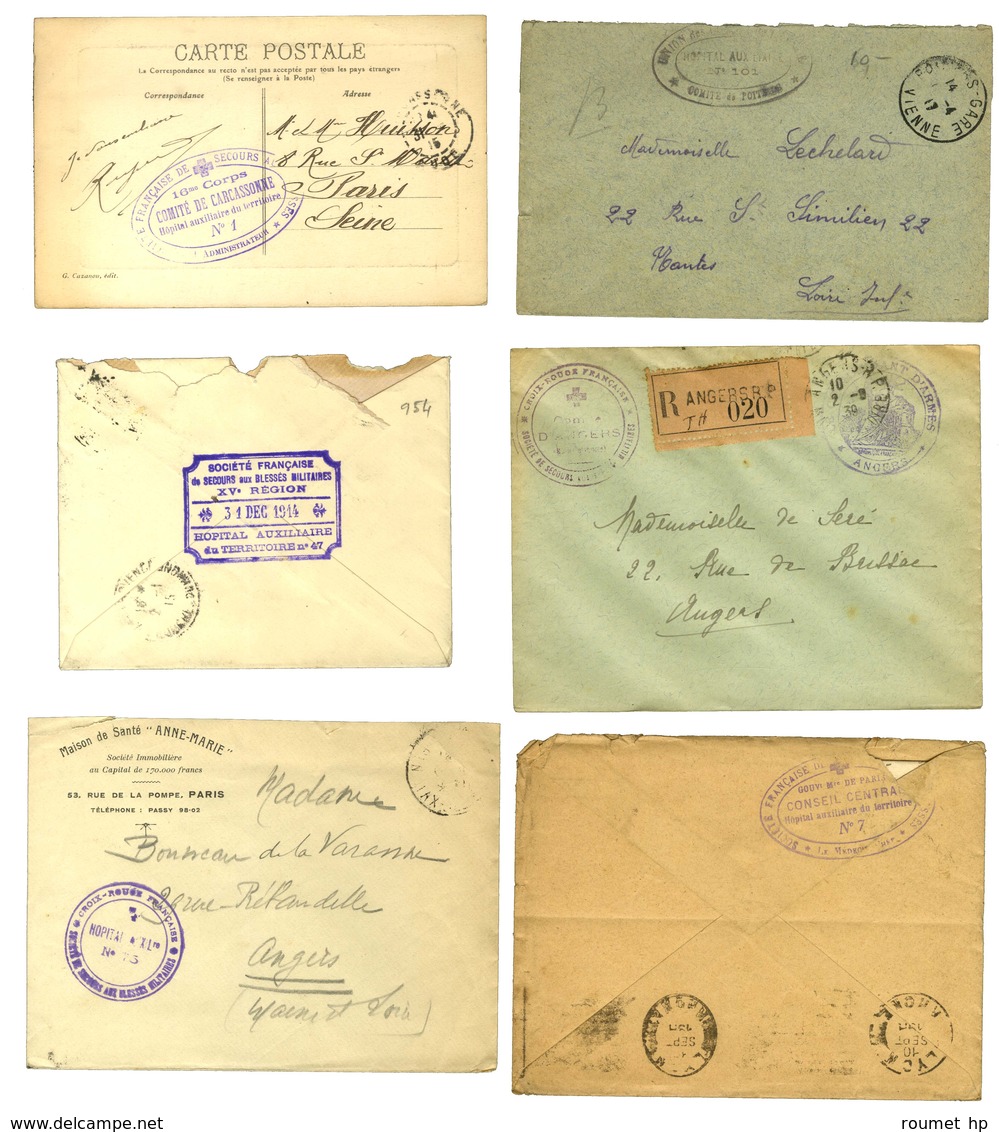 Lot de 135 lettres diverses de la Guerre de 14. - TB.