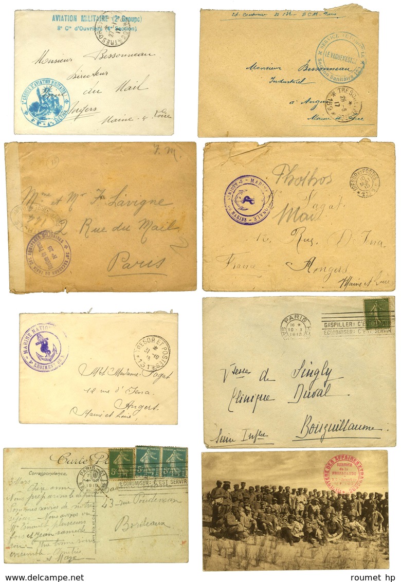 Lot De 153 Lettres Diverses De La Guerre De 14. - TB. - WW I