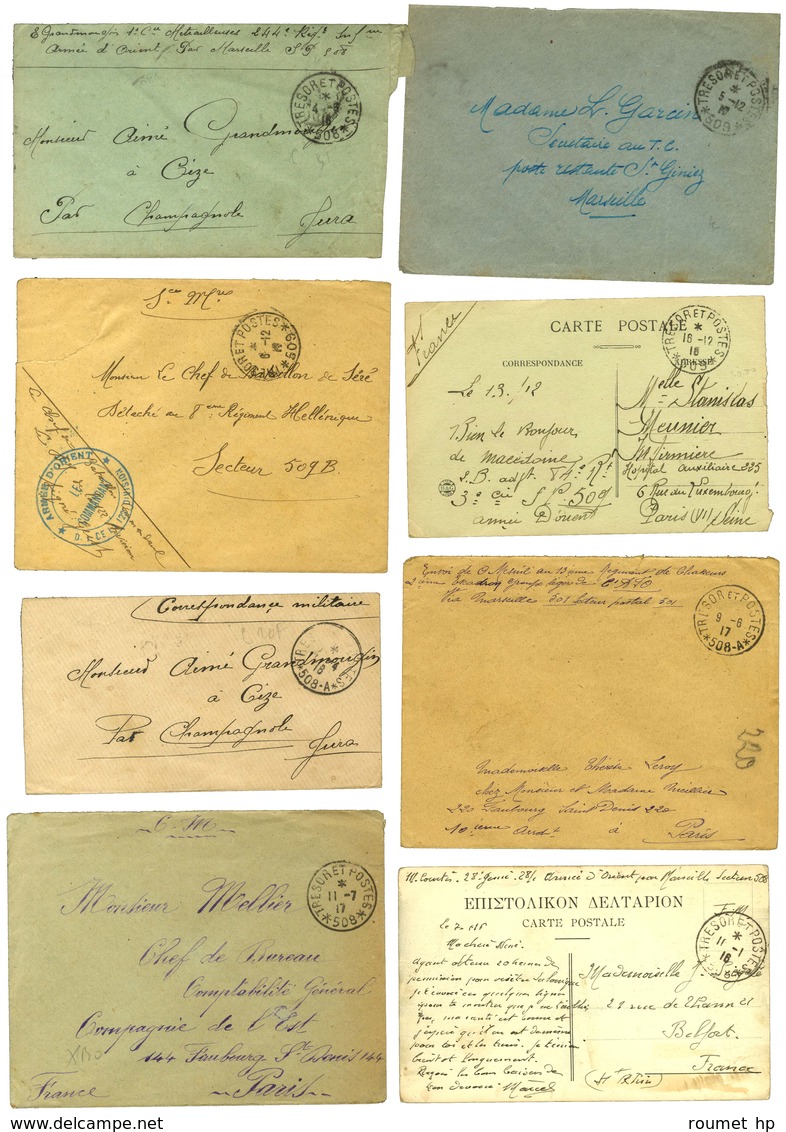 Lot De 75 Lettres De La Guerre De 14 Avec Cachets De L'Armée D'Orient. - TB. - Guerra Del 1914-18