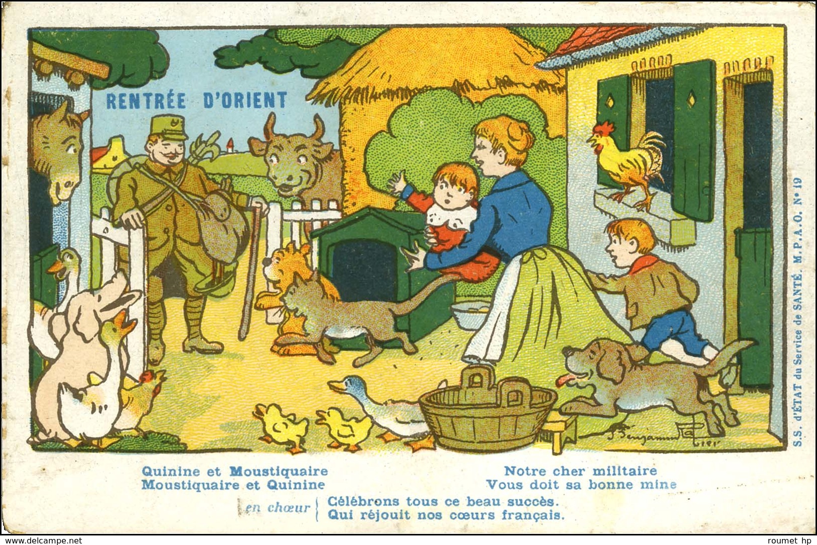CP Couleur Illustrée RENTREE D'ORIENT. Seule Carte Connue De La Série. - TB. - R. - 1. Weltkrieg 1914-1918