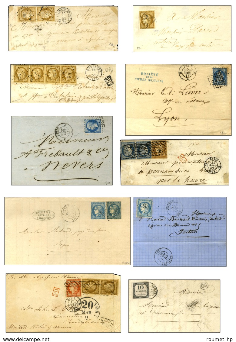 Lot De 10 Lettres De 1852 à 1871. - B / TB. - Sammlungen