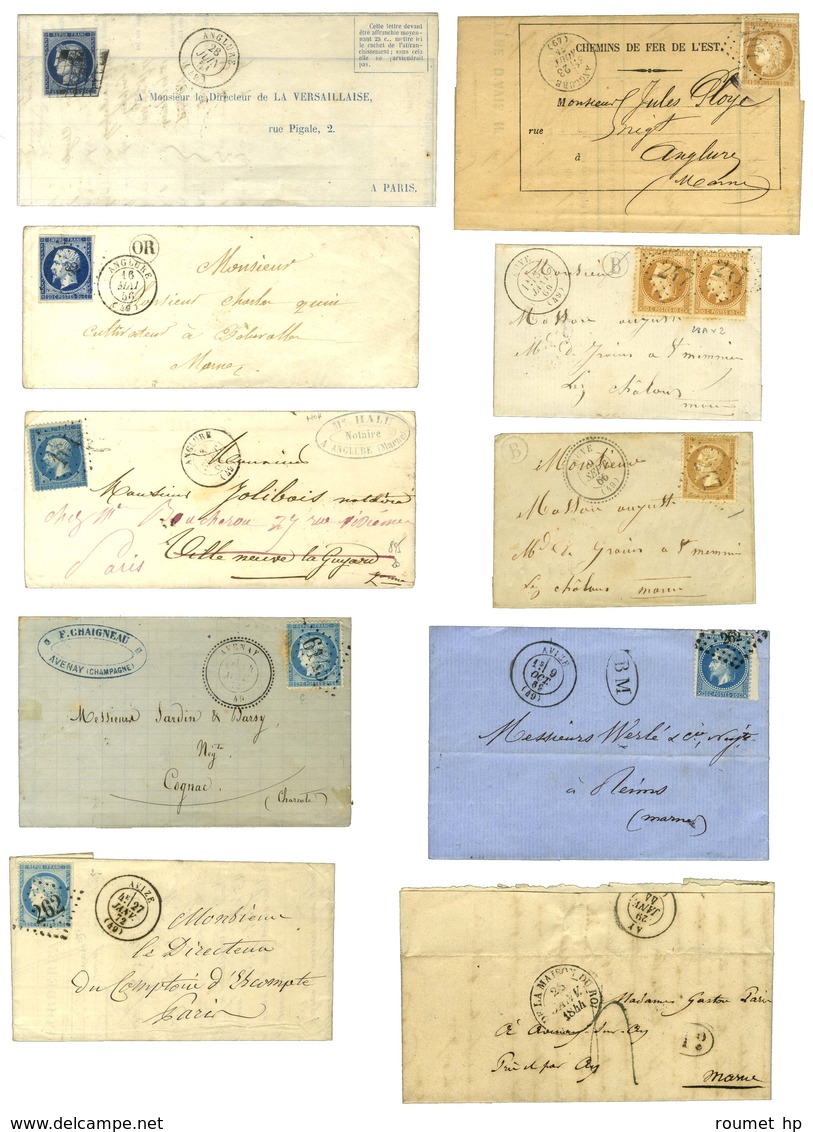 Collection De 40 Lettres Affranchies Du Département De La Marne (grilles, PC Et GC). - TB. - Collections