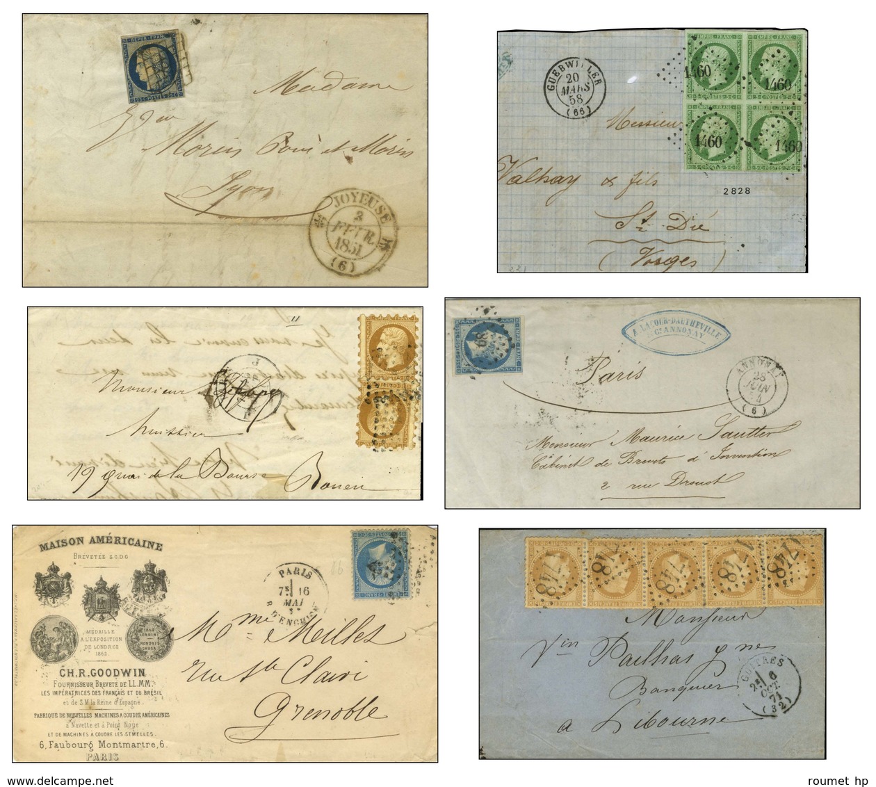 Lot De 17 Lettres De 1851 à 1880. - TB. - Sammlungen