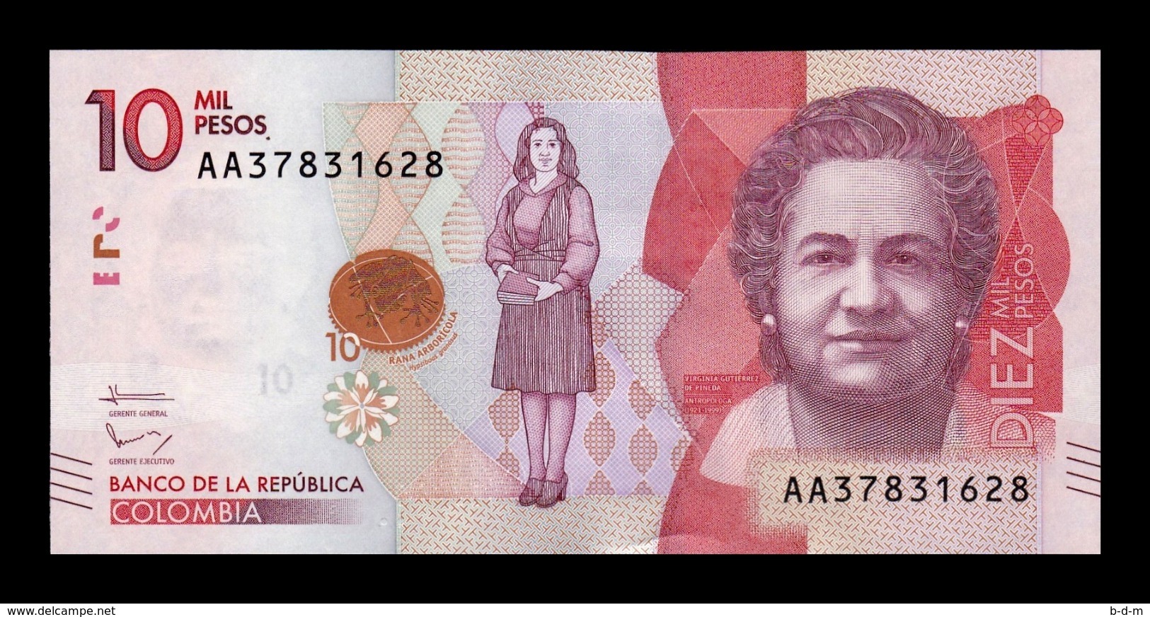 Colombia 10000 Pesos 2015 Pick 460 AA SC UNC - Colombia