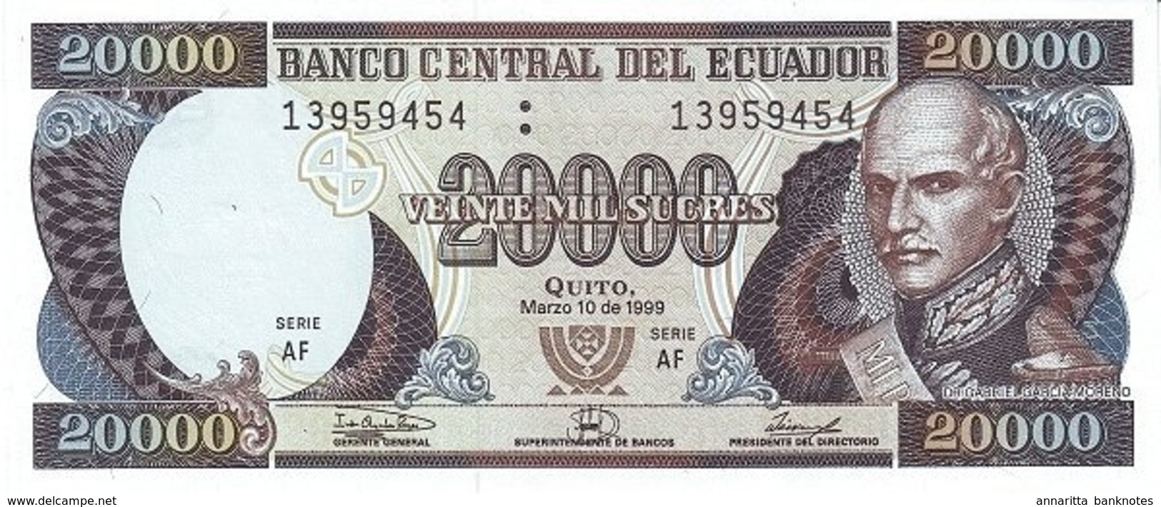 Ecuador 20000 Sucres 1999, UNC (P-129g) - Ecuador