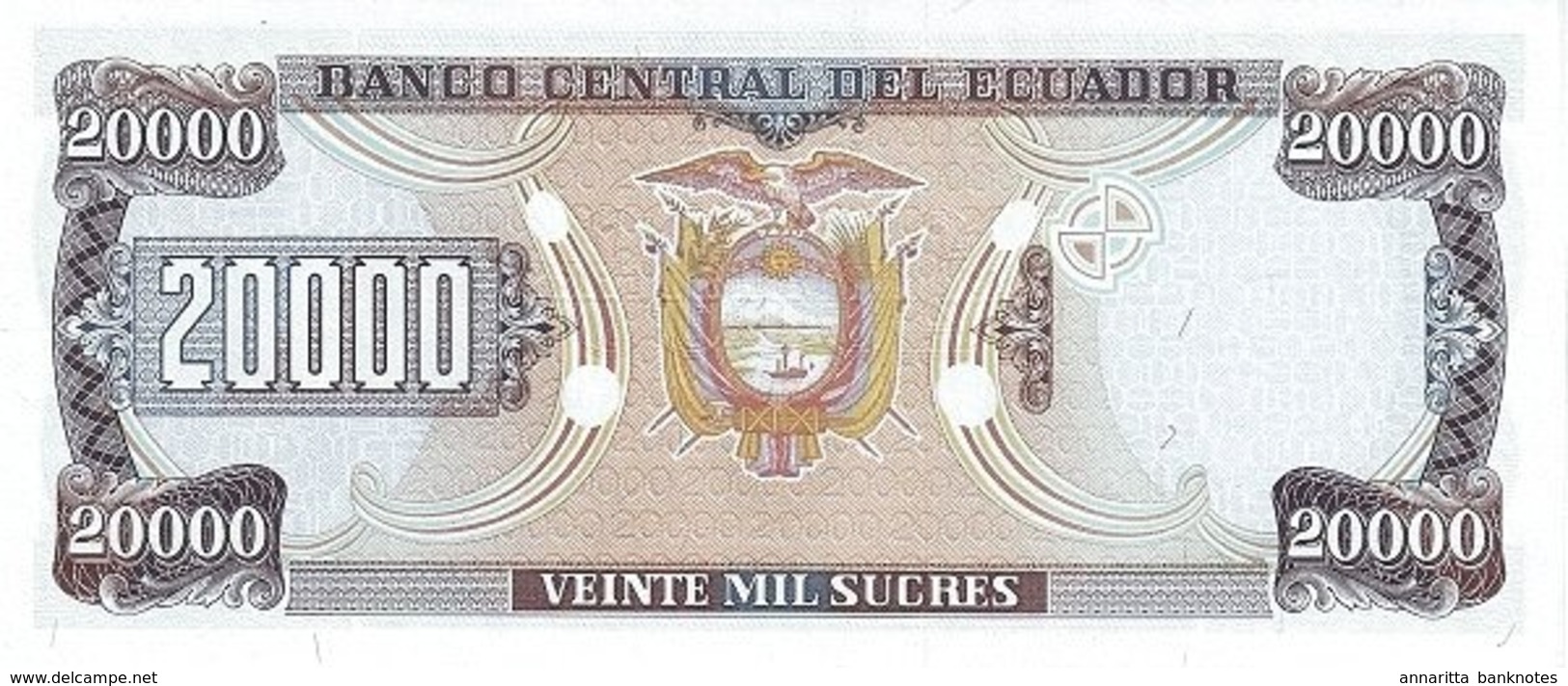Ecuador 20000 Sucres 1999, UNC (P-129g) - Ecuador