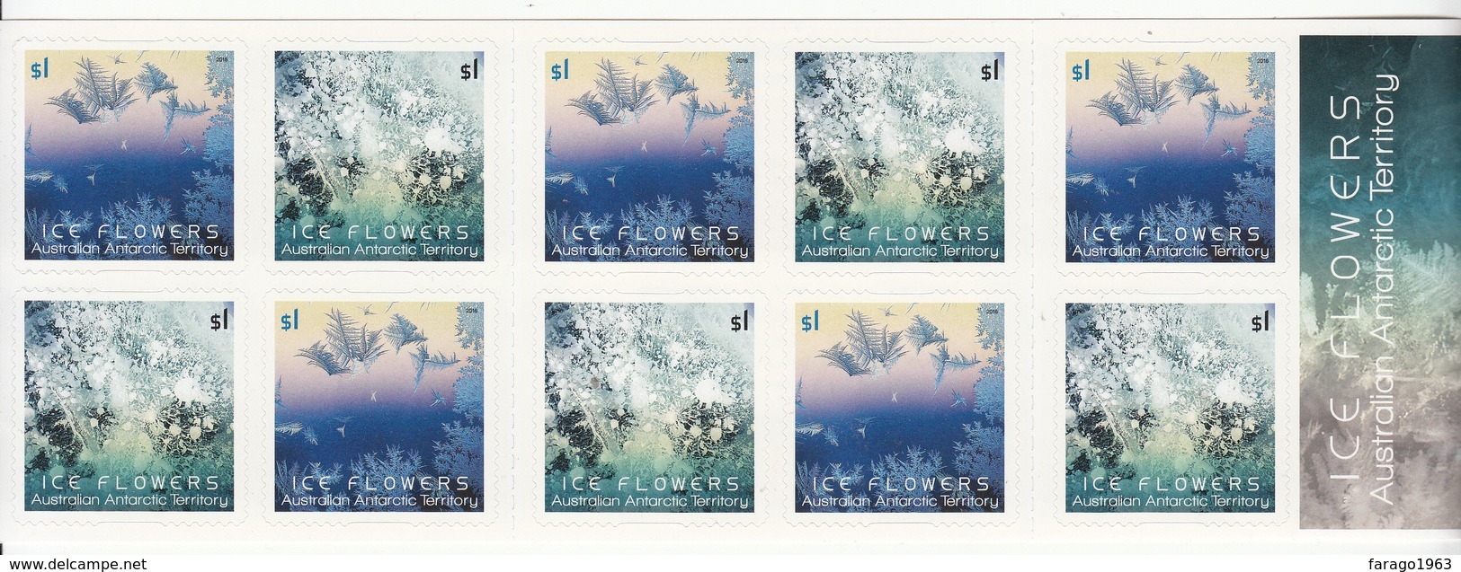 2016 Australian Antarctic Territory Ice Flowers Booklet Unexploded  MNH @  90% FACE VALUE - Ungebraucht