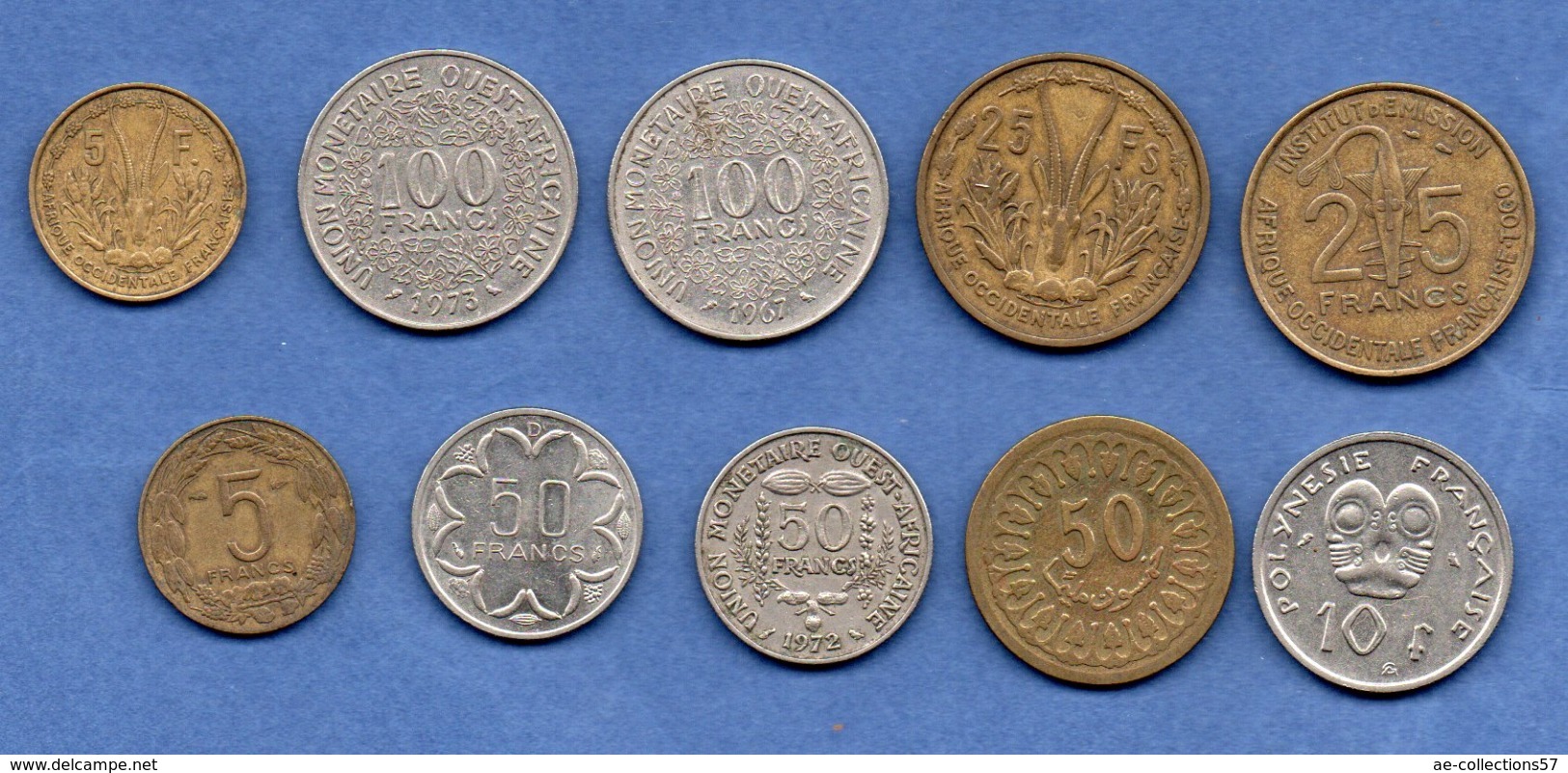 Colonies  -  Lot De 10 Monnaies - Autres & Non Classés