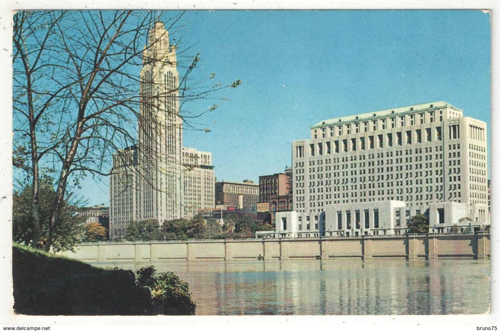 Civic Center From Across The Scioto River, Columbus, Ohio - 1959 - Columbus