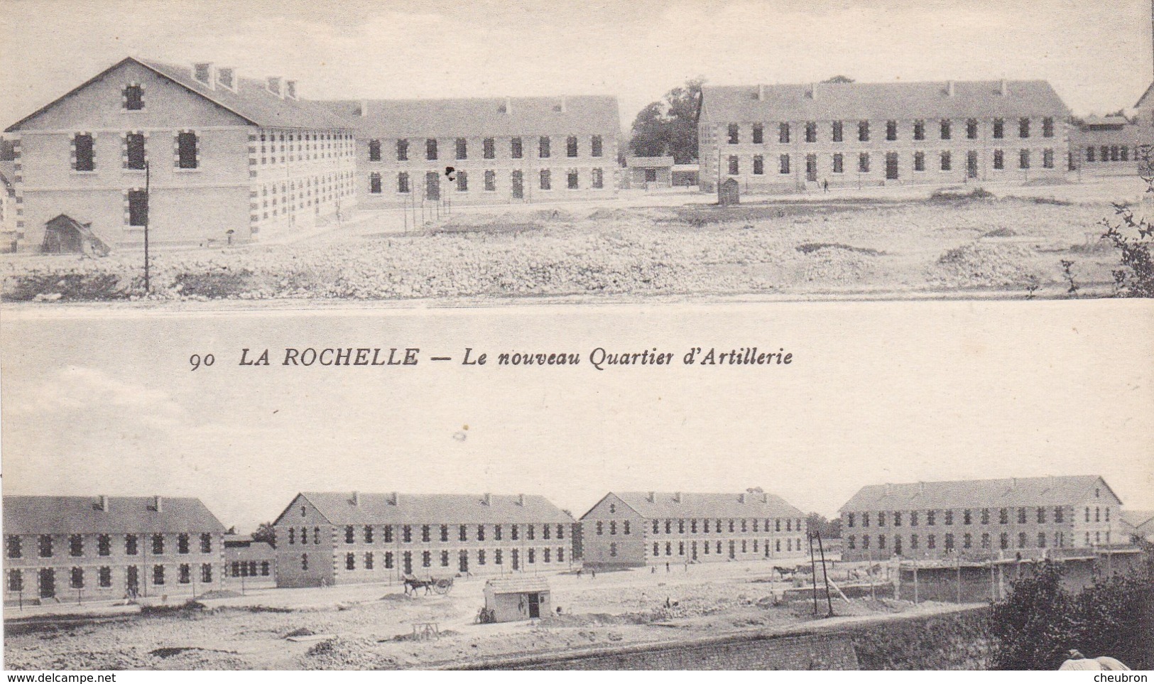 17. LA ROCHELLE. 4 CPA .24 ème D'ARTILLERIE. LES NOUVELLES CASERNES.