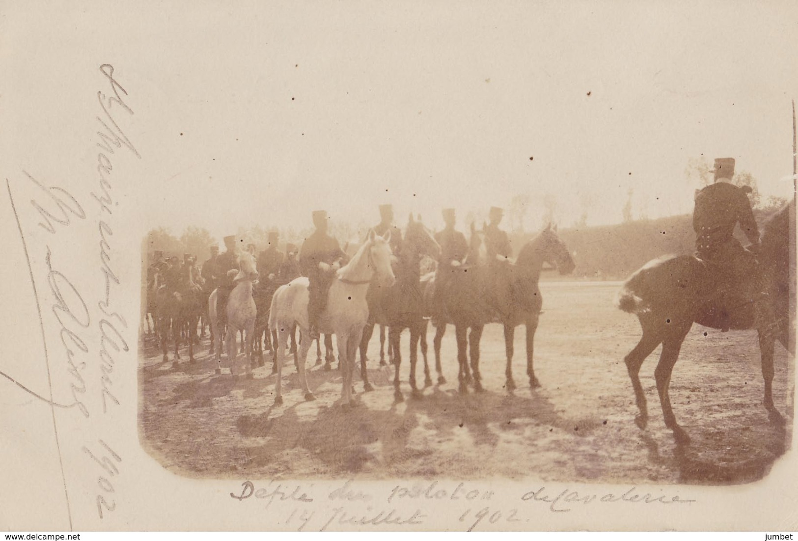 Défilé Du Peloton De Cavalerie Le 14 Juillet 1902 Saint Maixent - Patriotiques