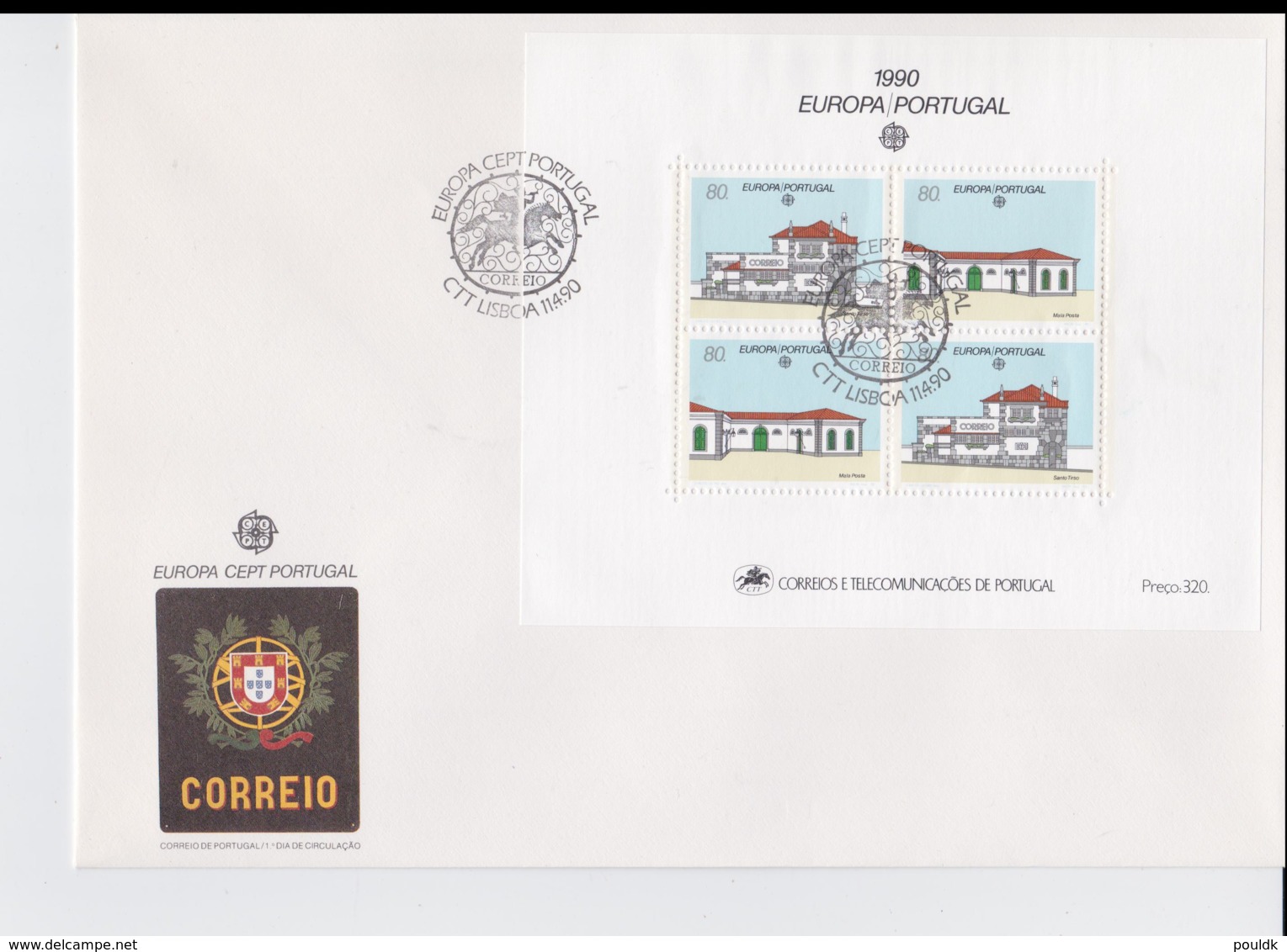 Portugal 1990 FDC Europa CEPT Souvenir Sheet (LAR8-52) - 1990