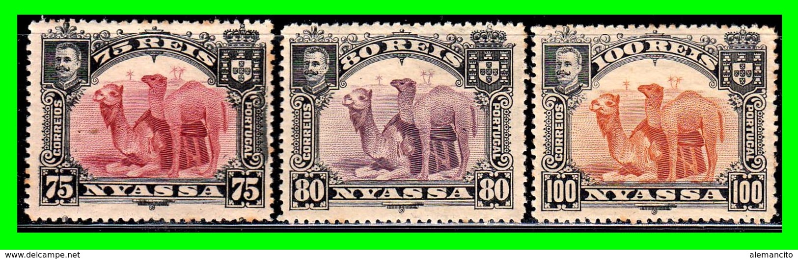 NYASALANDIA PROTECTORADO BRITÁNICO ESTABLECIDO EL 6 DE JULIO DE 1907  3 SELLOS SERIE CAMELS - Service