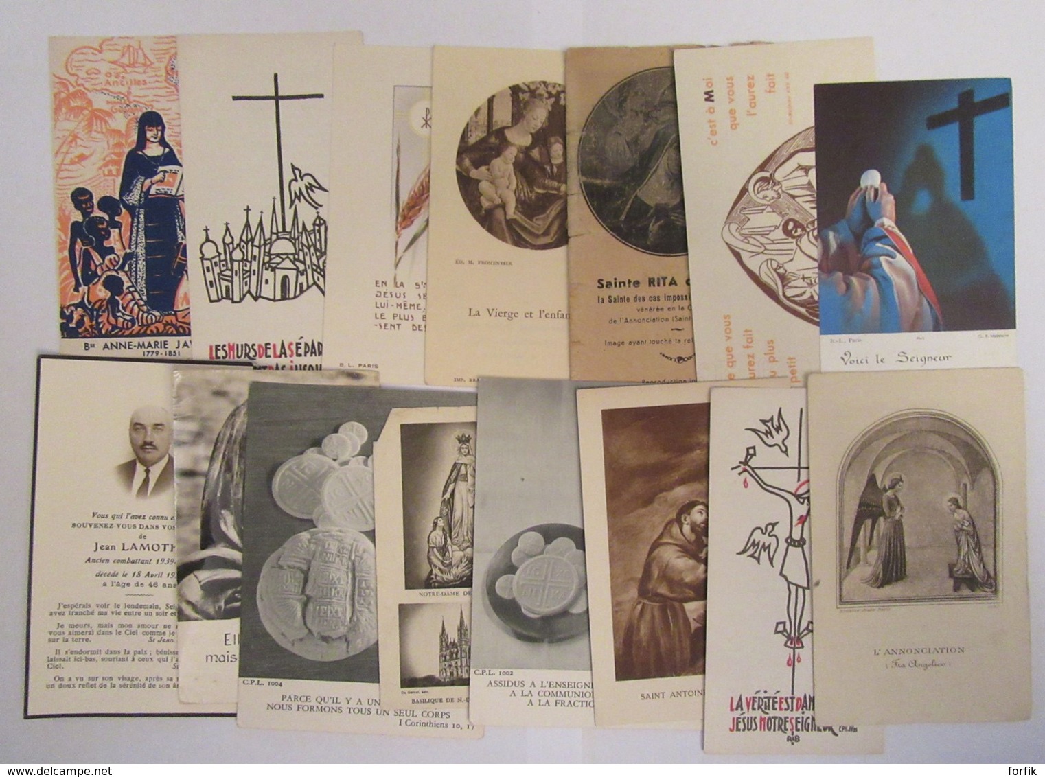 Religion - Important Lot De Vieux Papiers (+ De 140 Pièces) Dont Images Pieuses, Gravure, Carnets - 20e Siècle - Religion & Esotericism
