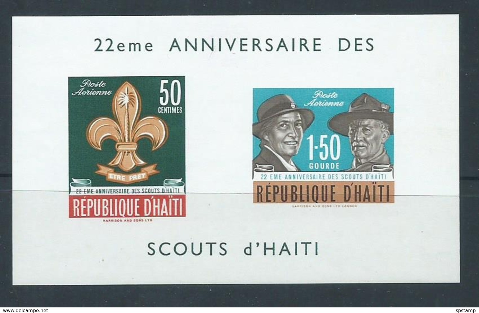 Haiti 1962 Boy Scout Anniversary Miniature Sheet MNH - Haiti