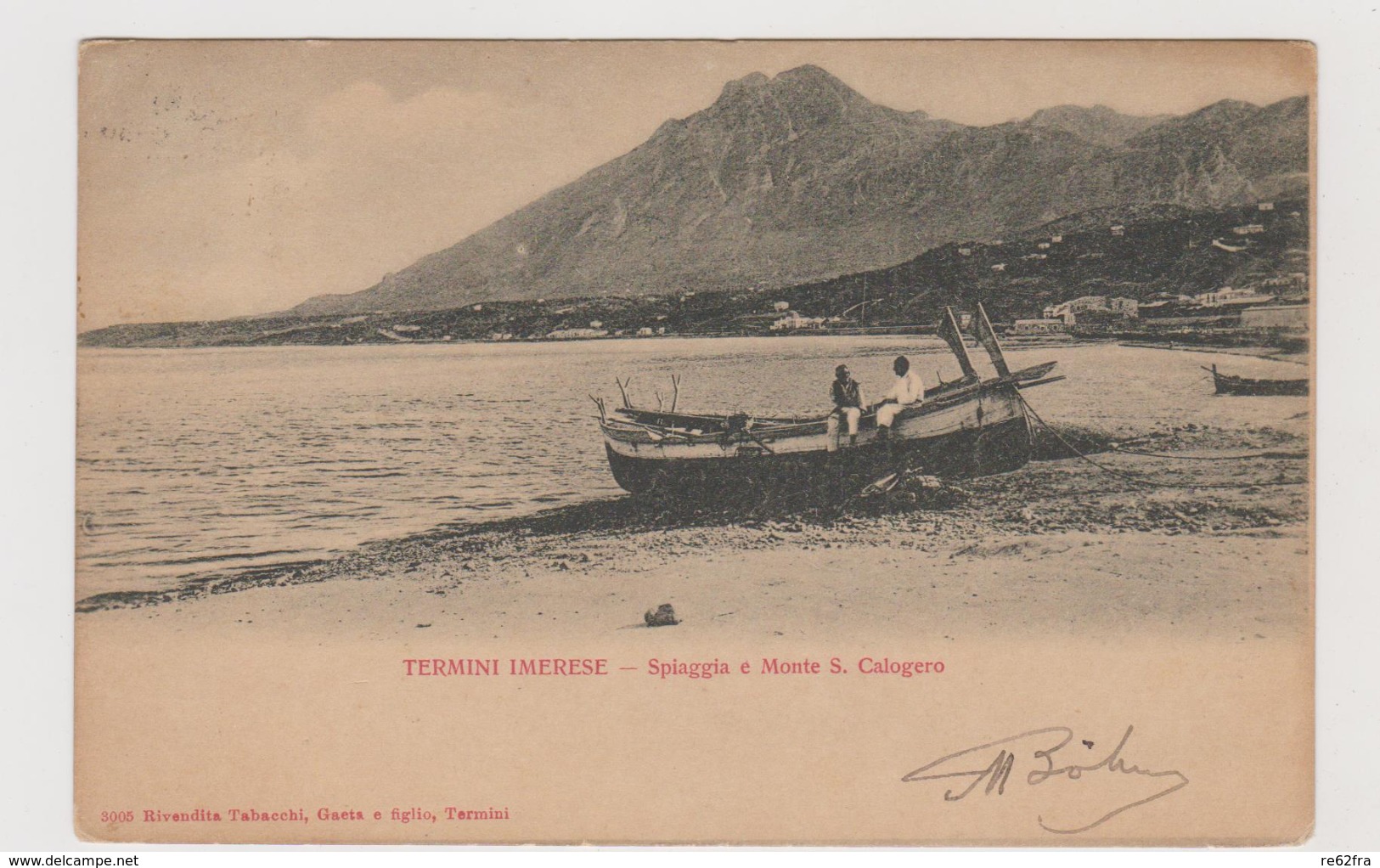 Termini Imerese (PA) Spiaggia E Monte S. Calogero  - F.p.- Fine '1800/ Inizi'1900 - Palermo