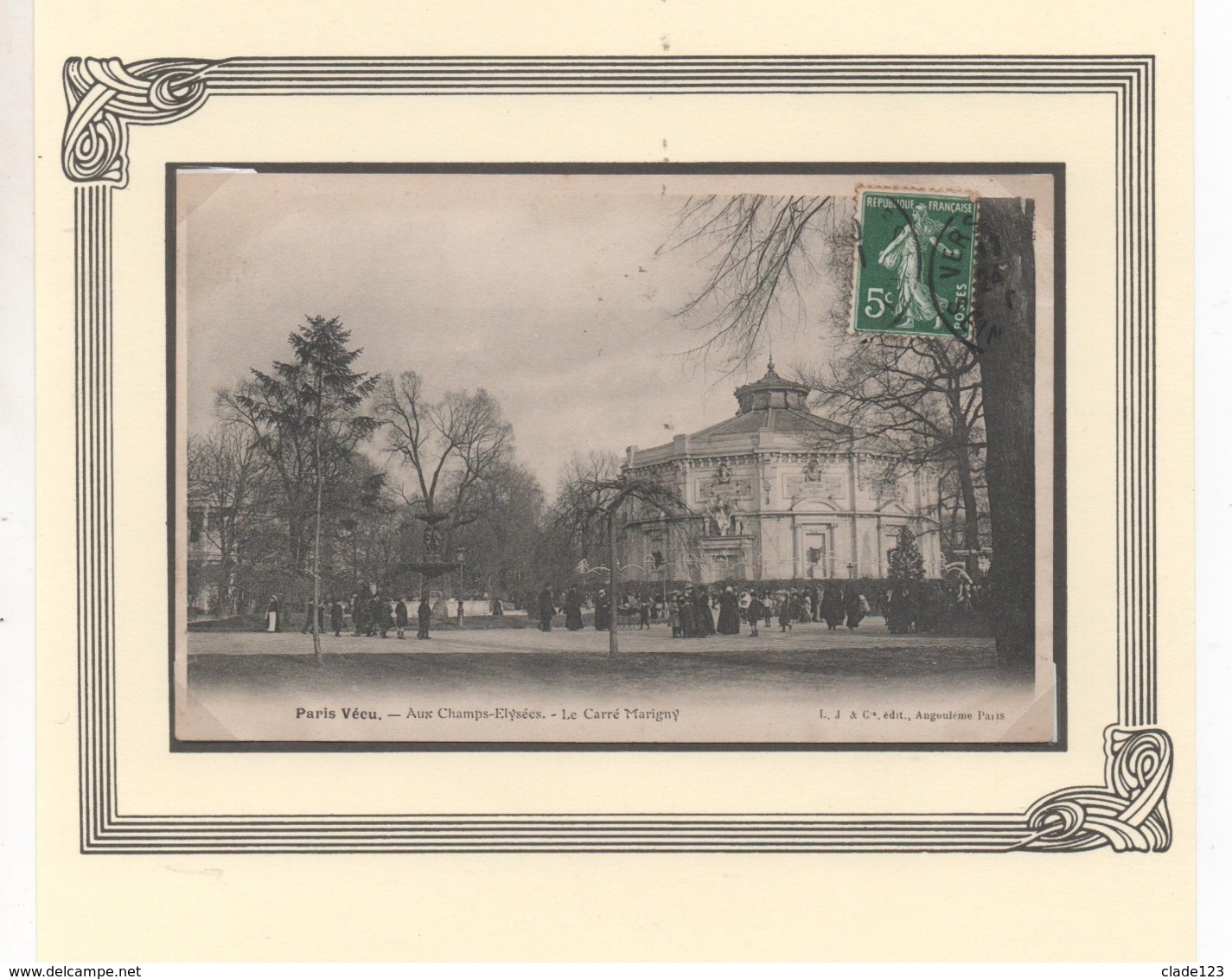 Cpa Paris Vécu N°16 Aux Champs Elysées Le Carré Marigny - Ile-de-France