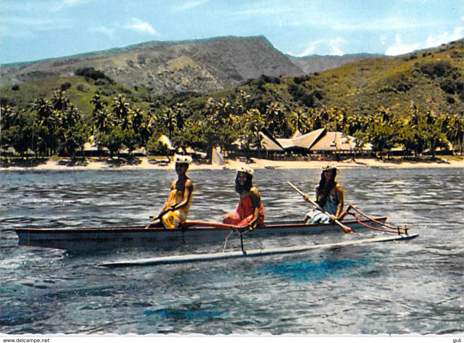 Polynésie Française- TAHITI Le Charme De L'Hôtel Tahiti Village (1) (pirogue )( LABAYSSE La Baysse N°99)@*PRIX  FIXE - Polynésie Française